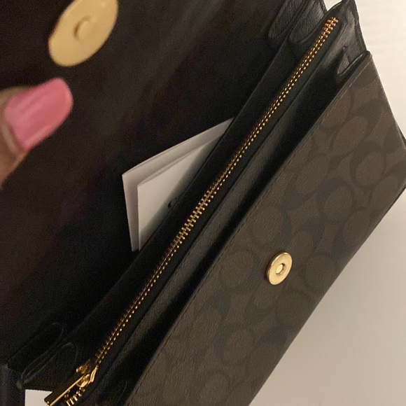 Popular by Demand- Coach Klare Bag:Ebony&ChestnutBrown Signature PrintBrand New - Picture 5 of 5